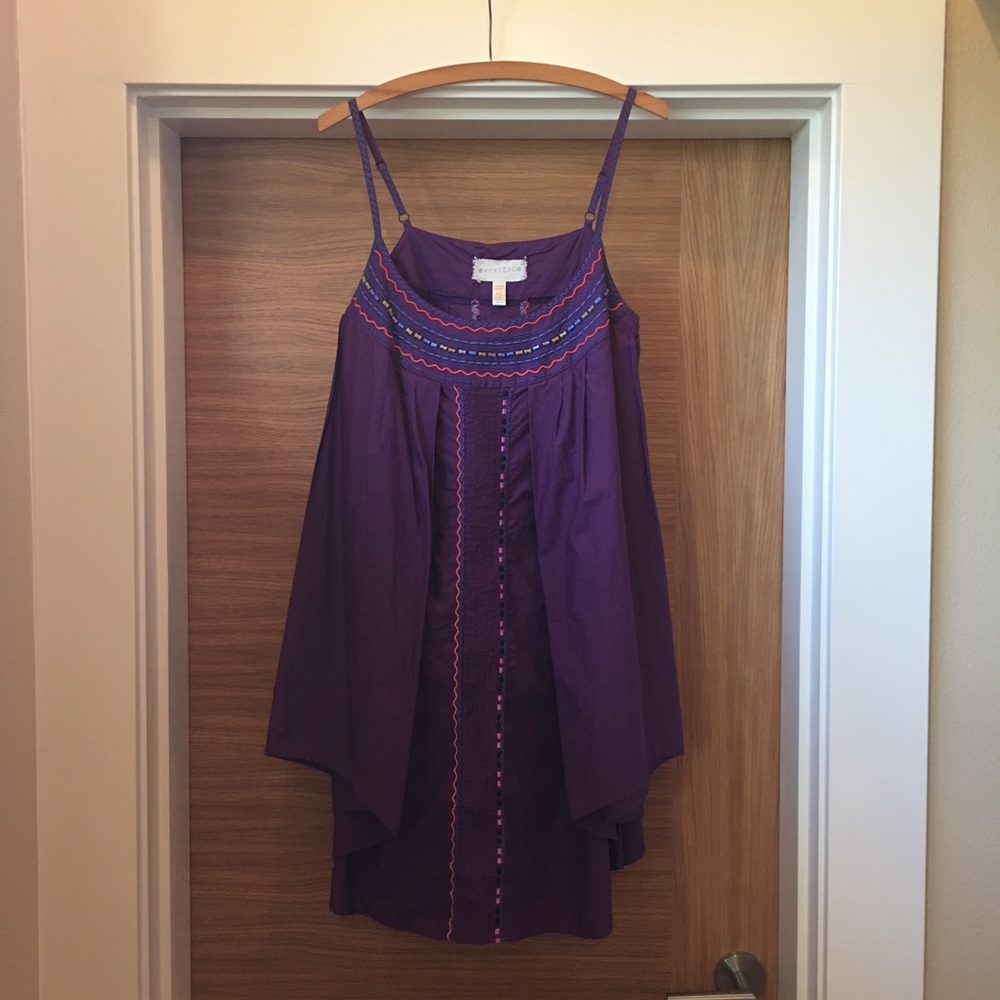 Sweetface Runway Purple Beaded Embroidered Dress M
